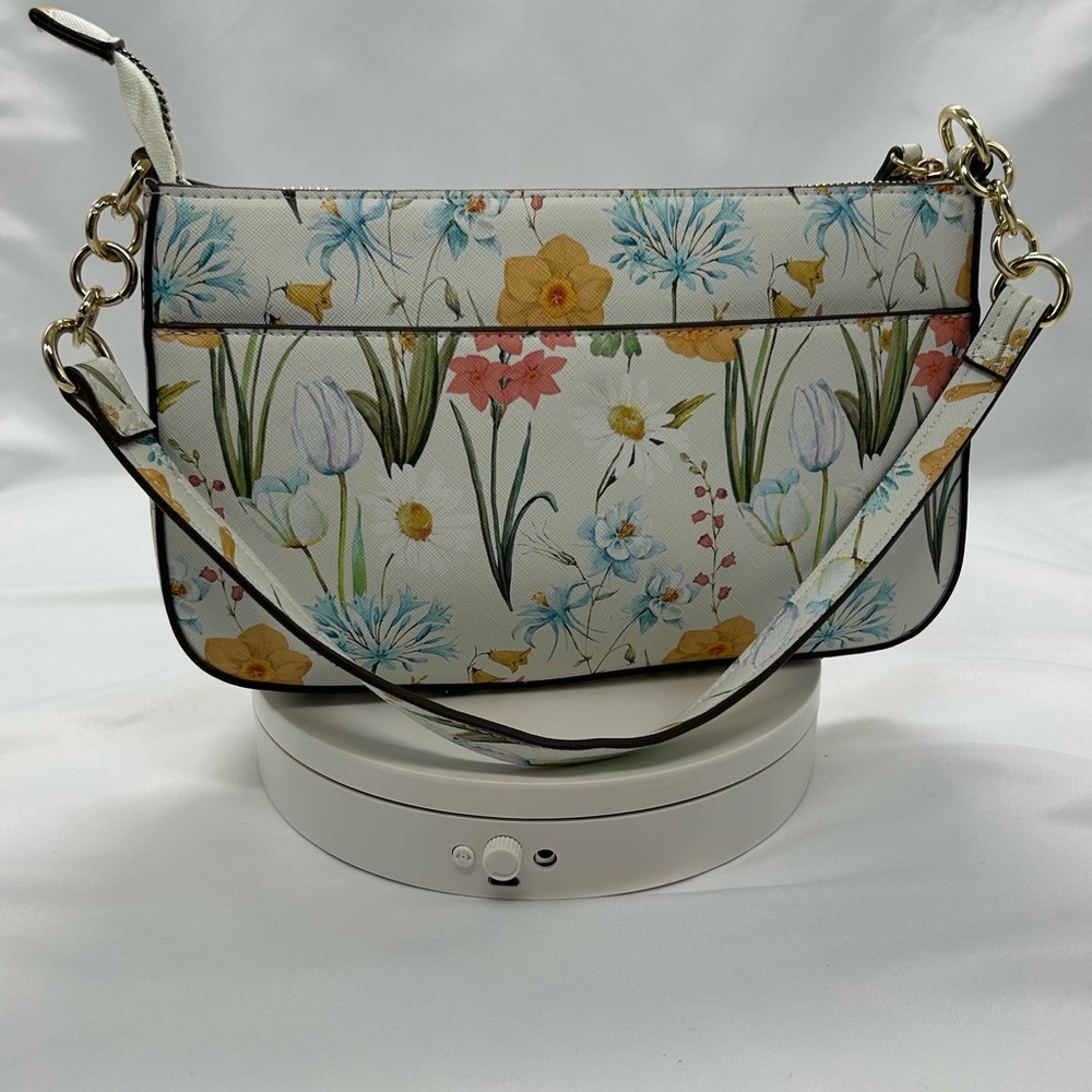 Nanette Lepore Floral Shoulder Bag in White and Multicolor